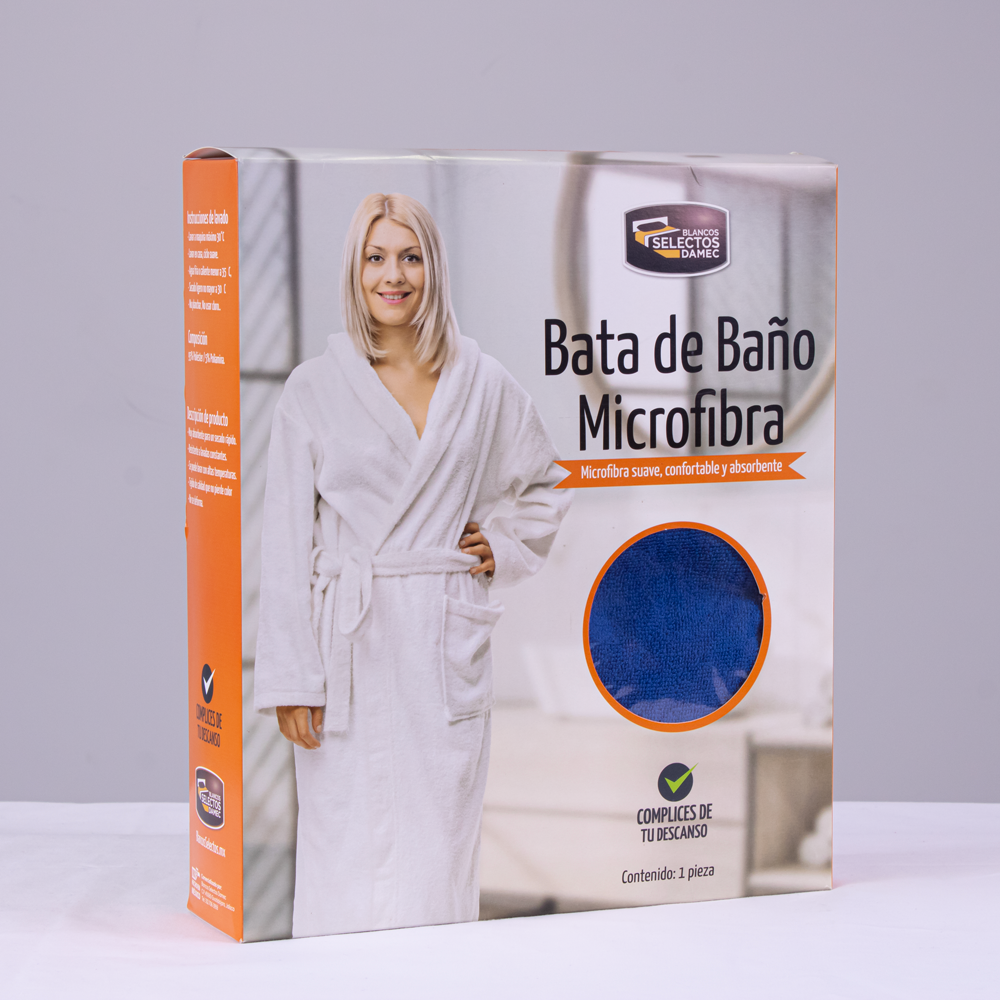 Bata de baño Microfibra Azul Rey