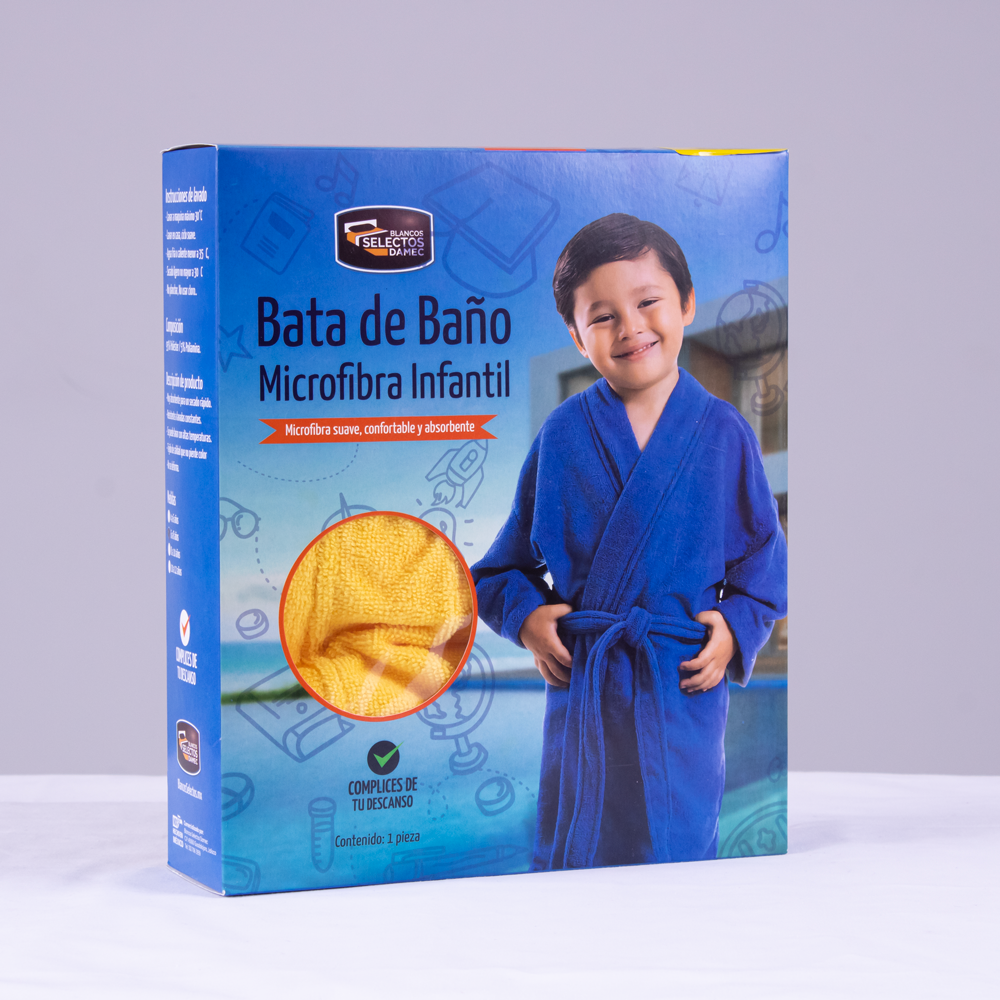 Bata de baño Microfibra Infantil Amarillo