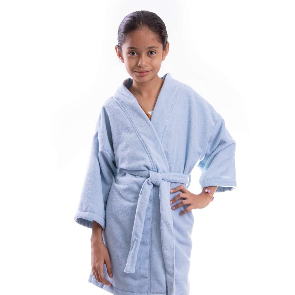 Bata de baño Microfibra Infantil Azul Cielo